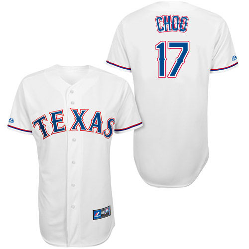 Shin-Soo Choo #17 Youth Baseball Jersey-Texas Rangers Authentic Home White Cool Base MLB Jersey